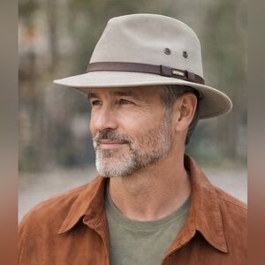 ✨ Stetson Safari Hat | Cotton | Water Repellent | Beige | Leather Band L–XL